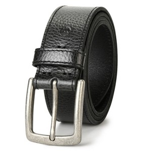 Wrangler Men's Leather Embossed Logo Belt - Casual Daily Wear for Jeans & More, Branded Belt, Mens Accessories - 1 of 4