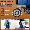Romswi 3 Piece Carry-On Luggage Set, 20" Lightweight Suitcase with TSA Lock, Cup Holder, and Duffel Bag, Spinner Wheels Travel Navy Luggage - 3 of 4