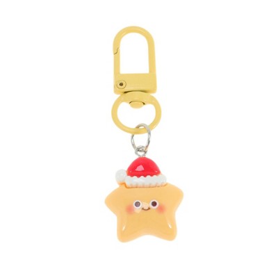 Unique Bargains Christmas Keychain Lobster Clasp Alloy Resin Multiple Colors 1 Pc