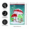 Evergreen Woodland Winter Mushroom Applique Garden Flag 12 x 18 Inches Indoor Outdoor Decor - 4 of 4