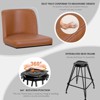 Bekrvio 26" Swivel Counter Height Bar Stools with Back-Faux Leather/Velvet Upholstered, V-Shaped Metal Legs-Modern Counter Stools for Kitchen Island - 4 of 4