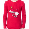 Peanuts Snoopy and Woodstock Loved Tight Fit Cotton Matching Family Pajama Set Red - 3 of 4