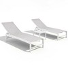 Crestlive Products 3 pcs Patio Outdoor Aluminum Mesh Chaise Lounge Chairs and Side Table Set Sun Lounger with Adjustable Backrest - 2 of 4