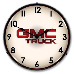 Collectable Sign & Clock | GMC Truck LED Wall Clock Retro/Vintage, Lighted - 1 of 4