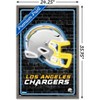Trends International NFL Los Angeles Chargers - Neon Helmet 23 Framed Wall Poster Prints - 3 of 4