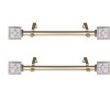 HomeStock Rod Desyne Ophelia 1 - inc dia. Side Curtain Rod 12-20 inch long , Set of 2 - 3 of 3