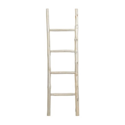 Modern Teak Wood Ladder White - Olivia & May