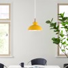 Rennnsan Veorix 11"W 1-Light Dome Wood Modern Dimmable Pendant - 4 of 4