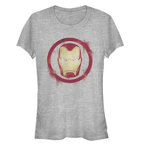 Juniors Womens Marvel Avengers: Endgame Smudged Iron Man T-Shirt - 1 of 3