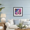 Stupell Industries Beach Chair Meetup in Pink Framed Print Under Glass - 3 of 4