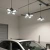 YANSUN 4-Pack Garage Light, 60W (41W Actual) E26 LED Integrated Light Source, 6500K White Light, 3000LM, 112 LEDs, Black Finish - 3 of 4