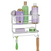 Metro Rustproof Aluminum Turn-N-Lock Suction Shower Caddy - 2 Tier Combo Basket for Shampoo, Conditioner, Soap, Silver - 2 of 4