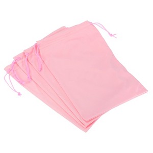 Unique Bargains Microfiber Soft Drawstring Ski Goggle Bags 7.1" x 10.6" 4 Pcs - 1 of 4