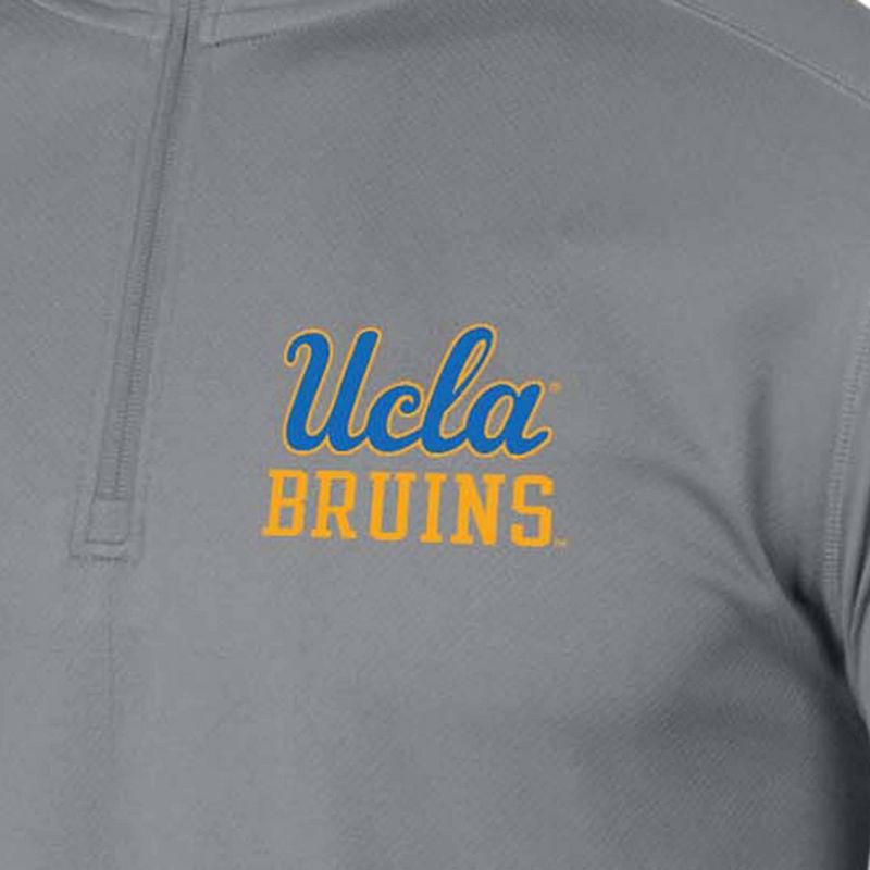 NCAA UCLA Bruins Men&#39;s Gray 1/4 Zip Hooded Sweatshirt, 3 of 4