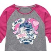 Girls' - Star Wars - Valentine Droid You're Looking For Shirt Tail Raglan Graphic T-shirt - 2 of 4