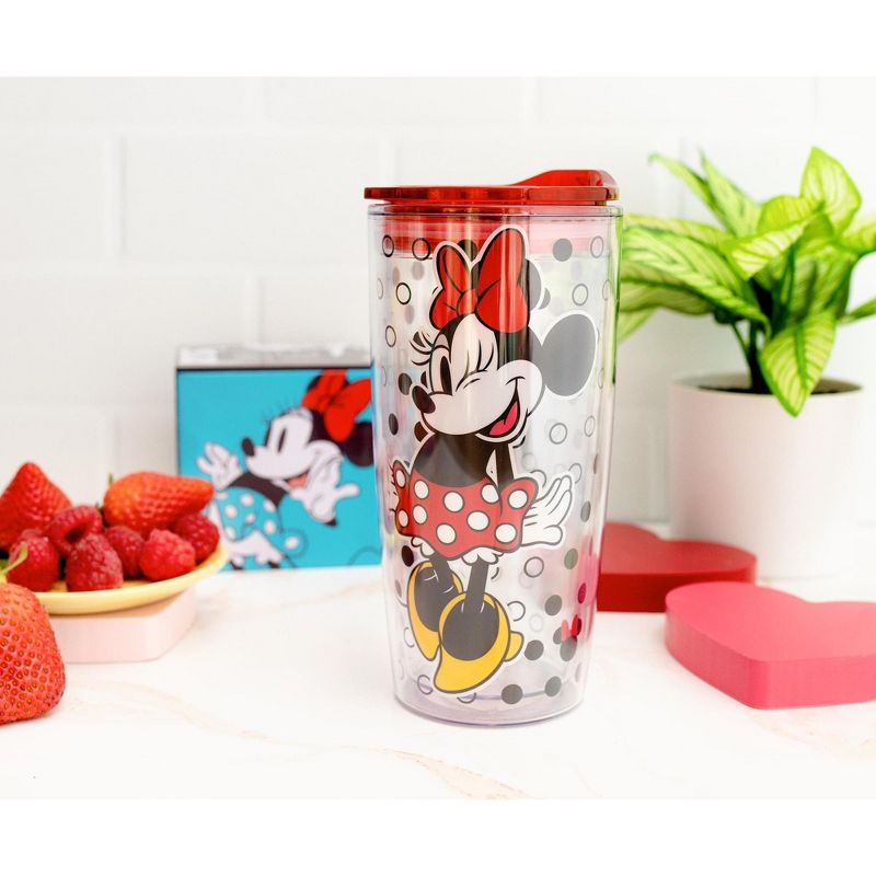 Silver Buffalo Disney Minnie Mouse Travel Tumbler with Slide Close Lid | Holds 20 Ounces, 3 of 7