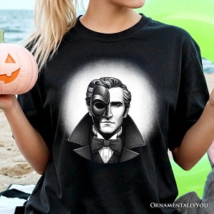 Phantom Opera Scary Portrait T-Shirt, Horror Villain Theme Halloween Tee | OrnamentallyYou - 1 of 4