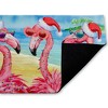 Stupell Industries Holiday Flamingo Girlfriends Printed Outdoor Door Mat, design by Paul Brent, 18"x30" - 2 of 4