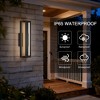 LamQee  15 inch Outdoor Wall Lights LED Modern Linear Exterior Lighting Fixtures Outdoor Rectangle Light Fixtures - 3 of 4