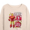 Women's - Marvel - Iron Man Action Figure Lightweight French Terry Wide Neck Long Sleeve Shirt - 2 of 4