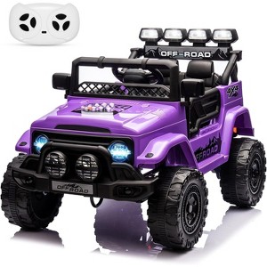12V Kids Ride On Toy for Big Kids, 4 Wheeler Truck Car Play Car with Remote Control - 1 of 4