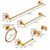 Rbied 6-Piece Thicken Space Aluminum Bathroom Hardware Set (Towel Bar/Towel Ring/Paper Holder/Hook) - 2 of 4