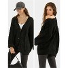 EXLURA Womens 2025 Oversized Cardigan Sweaters Fall Winter Lightweight Soft Knit Cardigan Open Front Button Outwear Coats - 3 of 4