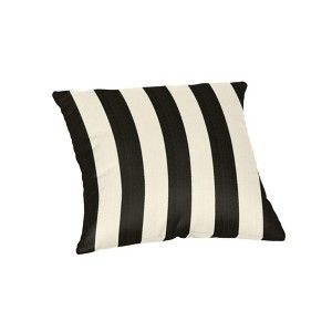 Casual Cushion Stripe Sunbrella Fabric 1-Piece Indoor/Outdoor Square Throw Pillow - 1 of 4
