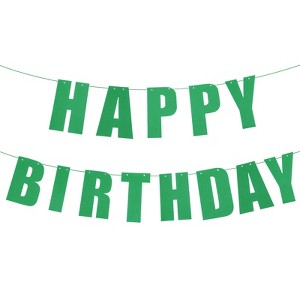 Unique Bargains Party Decoration Sign Birthday Banner with Pennant Flags 16 Feet Rope - 1 of 4
