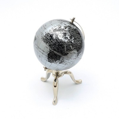 TopComfy Decorative Object Brass Telescope on Tripod Stylish Accent Piece for Modern Spaces, Silver, 6.5"*6"*10"