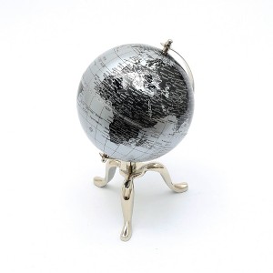 TopComfy Decorative Object Brass Telescope on Tripod Stylish Accent Piece for Modern Spaces, Silver, 6.5"*6"*10" - 1 of 4