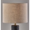 Noelle Table Lamp Textured Ceramic Black - Adesso - 3 of 3