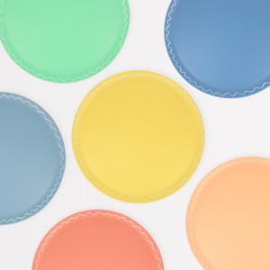 Meri Meri Mixed Set Reusable Large Plates (Pack of 6) - 1 of 4