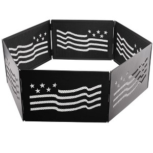 Blue Sky Outdoor Living The Zion Portable Folding Fire Ring with Carrying Bag- Stars and Stripes - 1 of 4
