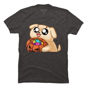 Men's Design By Humans Halloween Candy Pup By Puppers T-Shirt - 1 of 4