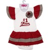 Pavilion Gift Company - Crimson & Gray - #1 Fan Onesie Dress 0-6 Months - Leotards and Bodysuits - 4 of 4