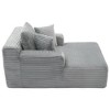 Grungis Corduroy Upholstered Sofa Bed with Back Cushion & Removable Pillows, Full- compressed Fluffy Sleeper Chair for Living Room - 3 of 4