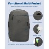 Hynes Eagle 40L TSA Friendly Travel Backpack + Fanny Pack-Grey - 2 of 4
