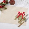 Saro Lifestyle Linen Blend Frosted Pine Placemat (Set of 4), 13"x19", Natural - 4 of 4