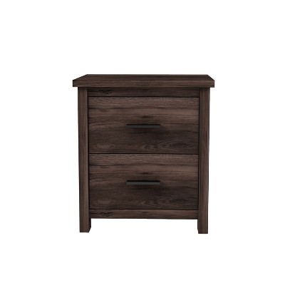 NicBex 15.7 inch Wide Nightstand with 2 Drawers,Modern Side Table with Large Storage Space and Metal Handle,Bedside Table for Bedroom,Living Room