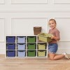 ECR4Kids Streamline 12 Cubby Tray Cabinet with 15 Scoop Front Storage Bins, 3x4, White Wash - 4 of 4