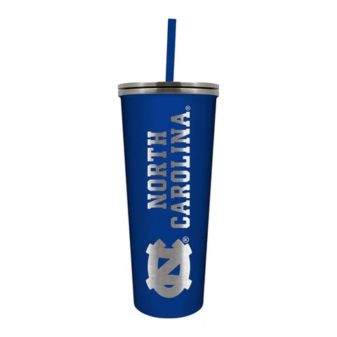 North Carolina Tar Heels Collage Tumbler with Lid and Straw – Shrunken Head