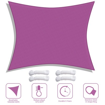 Yescom 20x16 Ft 97% UV Block Rectangle Sun Shade Sail HDPE Cover Net Canopy Poolside