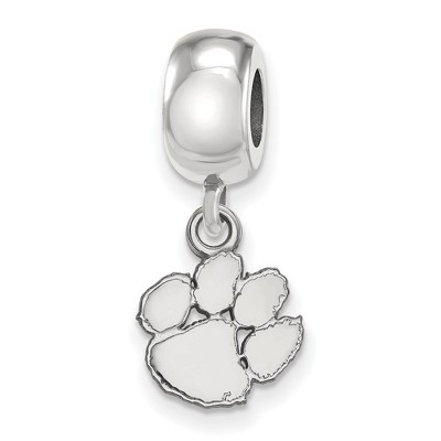 Black Bow Jewelry Sterling Silver Clemson Tigers NCAA Bead Charm