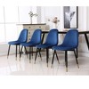 NicBex Set of 4 Dining Chairs with Metal Legs,Velvet Armless Chairs for Kitchen,Living Room - 2 of 4