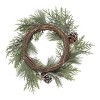 Transpac Artificial 24 in. Green Christmas Pine Woodland Wreath - 3 of 4