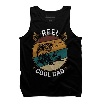 Men's Design By Humans Reel Cool Dad Fishing Boat Trip By KangThien Tank Top