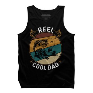 Men's Design By Humans Reel Cool Dad Fishing Boat Trip By KangThien Tank Top - 1 of 2