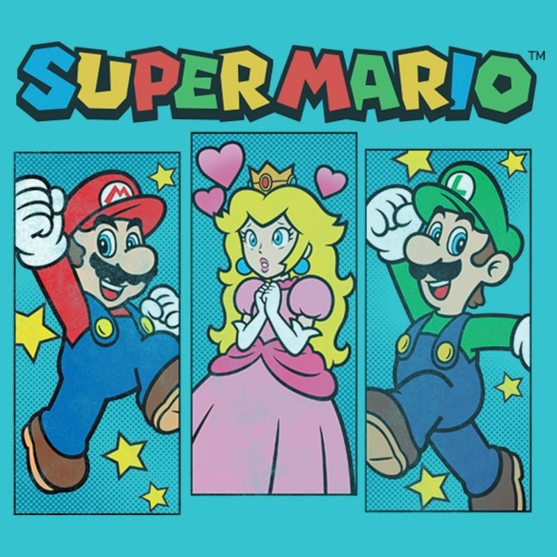 Girl's Nintendo Super Mario Brothers and Princess Peach T-Shirt, 2 of 5