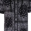 Slickblue Men's Hooded Bandana Baseball Jersey, Street Style, Black/White/Red, Cotton Blend, Size S-XL - 3 of 4